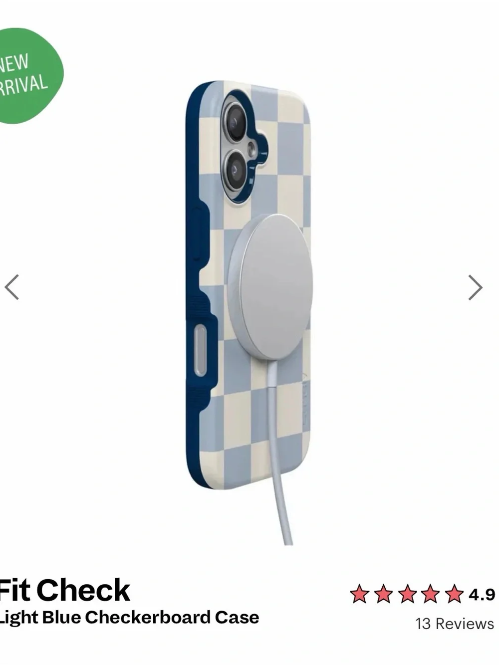 Fit check light blue checkerboard case (iPhone 17)